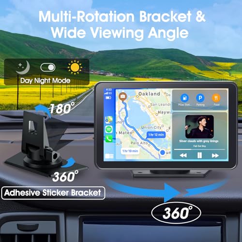 7" HD Touchscreen Car Stereo with Wireless CarPlay, Android Auto & Backup Camera U3284