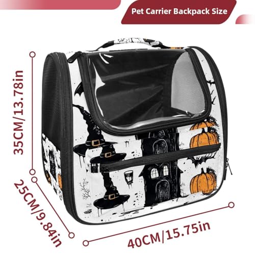 Halloween Pet Carrier Airline Approved for Small Medium Dogs Cats S688252