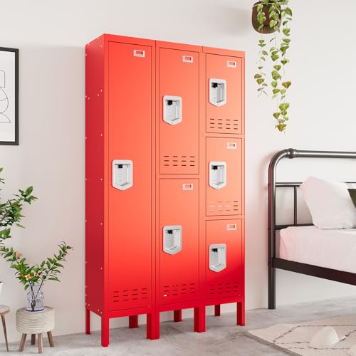 5-Door Steel Storage Locker with Hooks and Card Slots M92401