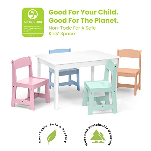Kids Table and 4 Chairs Set, White H363890