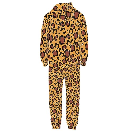 Adult Onesie Hooded One-Piece Pajama Zipper Jumpsuit for Men and Women I930