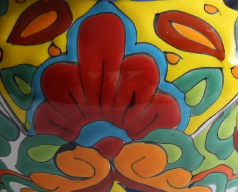 Small Rainbow Talavera Ceramic Garden Pot P9747