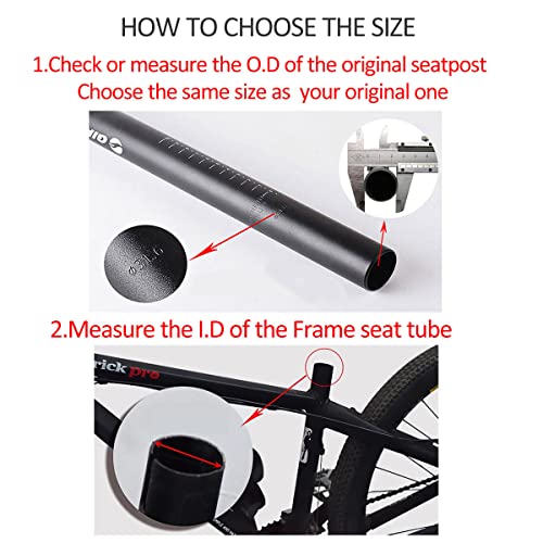 Bike Seat Post 27.2 350mm Aluminum Alloy P642
