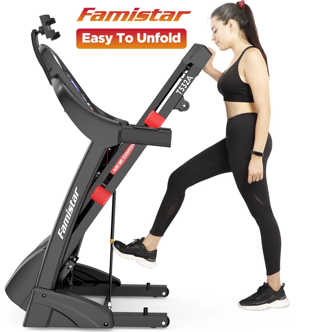 Portable Folding Treadmill 300 LB Capacity with Auto Incline B643749