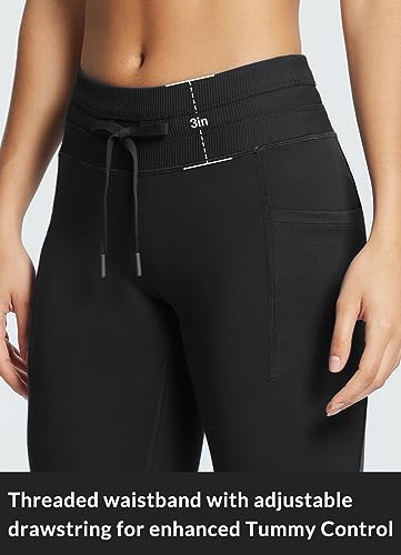 Women's Fleece Lined High Waisted Leggings with Pockets Q7219