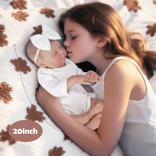 20 Inch Lifelike Newborn Baby Doll with Soft Cloth Body P122961