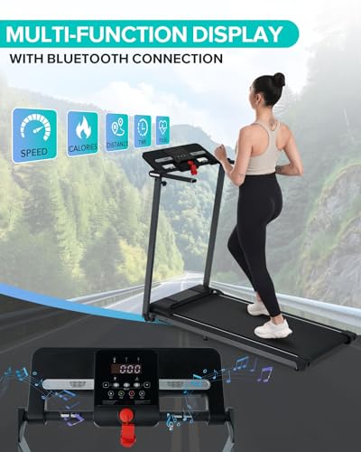 Walking Pad Treadmill for Home, 2.5HP Electric with 12 HIIT Modes, Space Saving, Foldable Z315