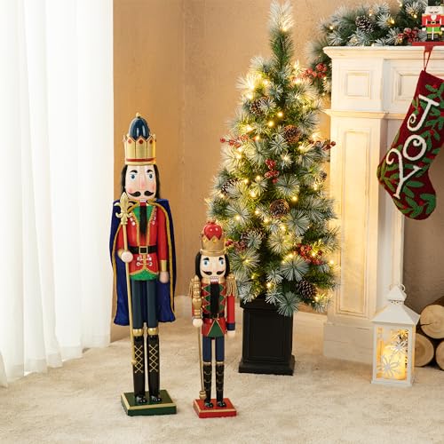 Wooden Nutcracker Decoration 42 Inch Christmas Indoor Outdoor C418758