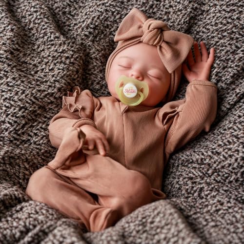 20 inch Soft Vinyl Reborn Baby Doll, Realistic Newborn Sleeping Doll for Kids Age 3+ B234152