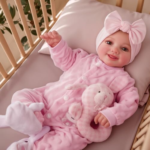Reborn Baby Doll Sunny - 17 Inch Soft Vinyl Realistic Poseable Doll with Accessories L43468