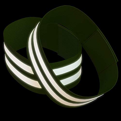 Reflective Bands for Wrist Arm Ankle Leg Adjustable Elastic for Night Walking Cycling Running Z71885