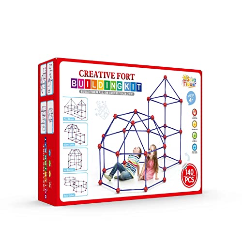 Fort Building Kit for Kids, STEM Construction Toys, 140 Pieces V503086