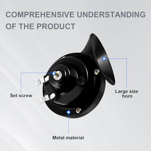 12V Waterproof Car Air Electric Snail Horn, High Low Tone Replacement B61699