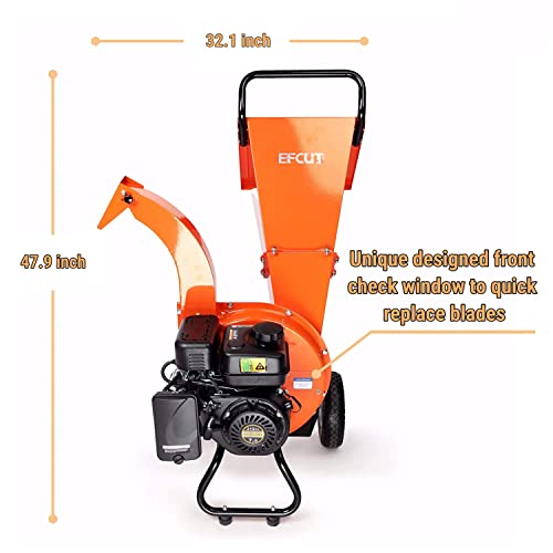 Wood Chipper Shredder Mulcher 7 HP 212cc Gas Powered 3 Inch Capacity E47717