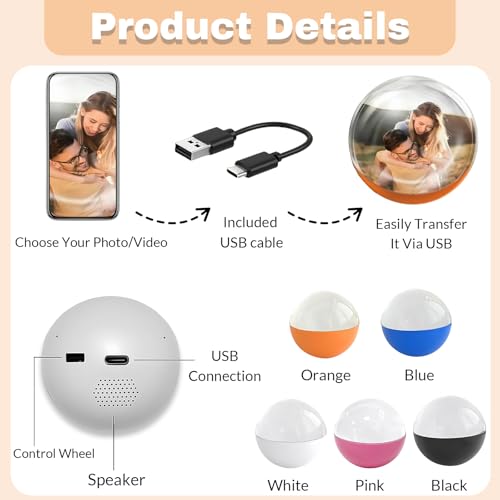 Memory Sphere Lamp with Video and Photo Upload Y997