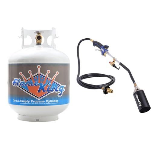 20 lb Steel Propane Tank Cylinder with Type 1 Valve for Grills and BBQs J64752