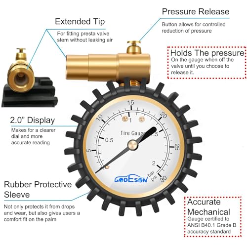Presta Tire Pressure Gauge H425800