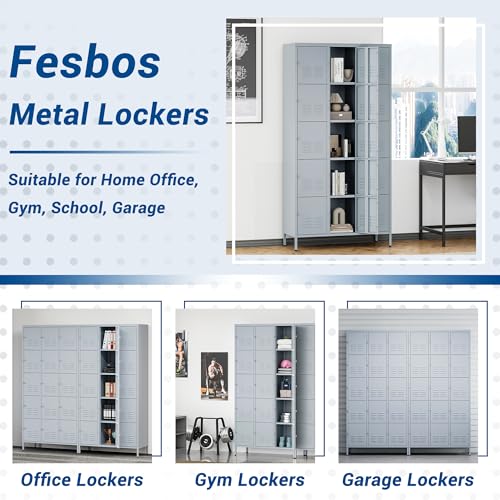 3-Door Blue Steel Storage Locker for Office, School, Gym C68898