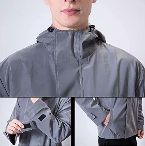 Men's Reflective Jacket Outdoor Windbreaker Running Cycling Coat J831