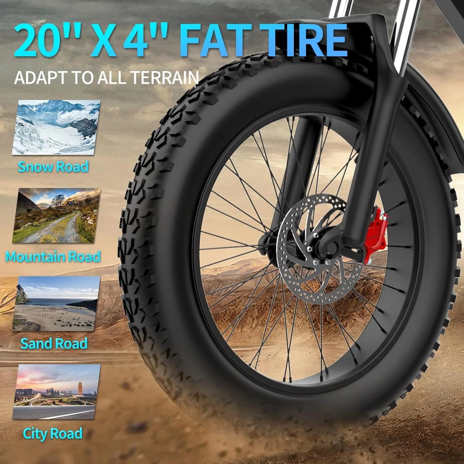 Adult Electric Bike 20" Fat Tire 750W Full Suspension G6179