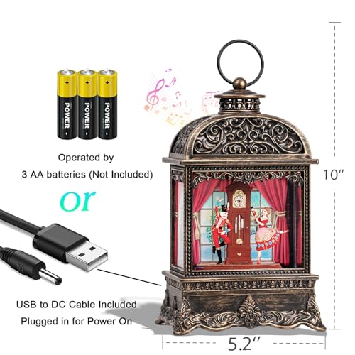 Nutcracker and Mouse King Snow Globe Music Box W567228