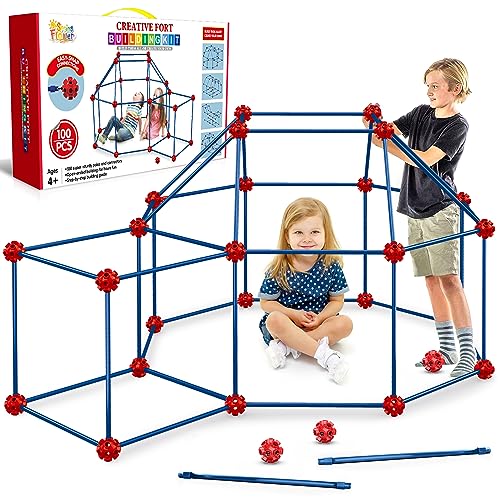 Fort Building Kit for Kids, STEM Construction Toys, 140 Pieces V503086
