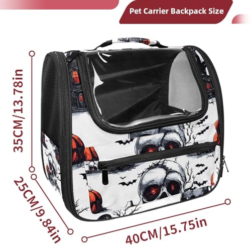 Halloween Cat Backpack Carrier, Breathable Bubble Pet Backpack R5452