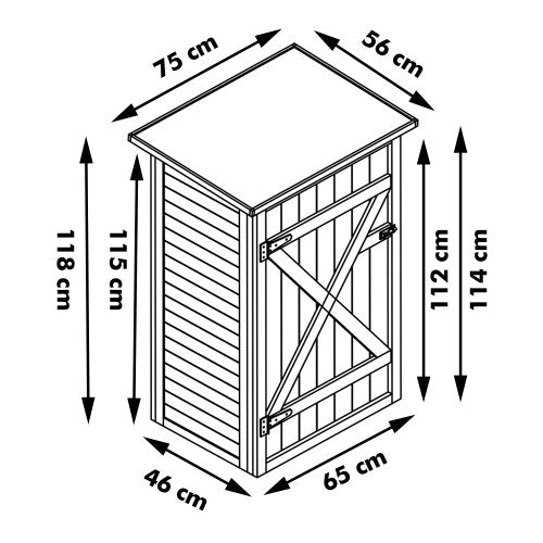 Outdoor Storage Shed with Floor and Adjustable Shelves D415352