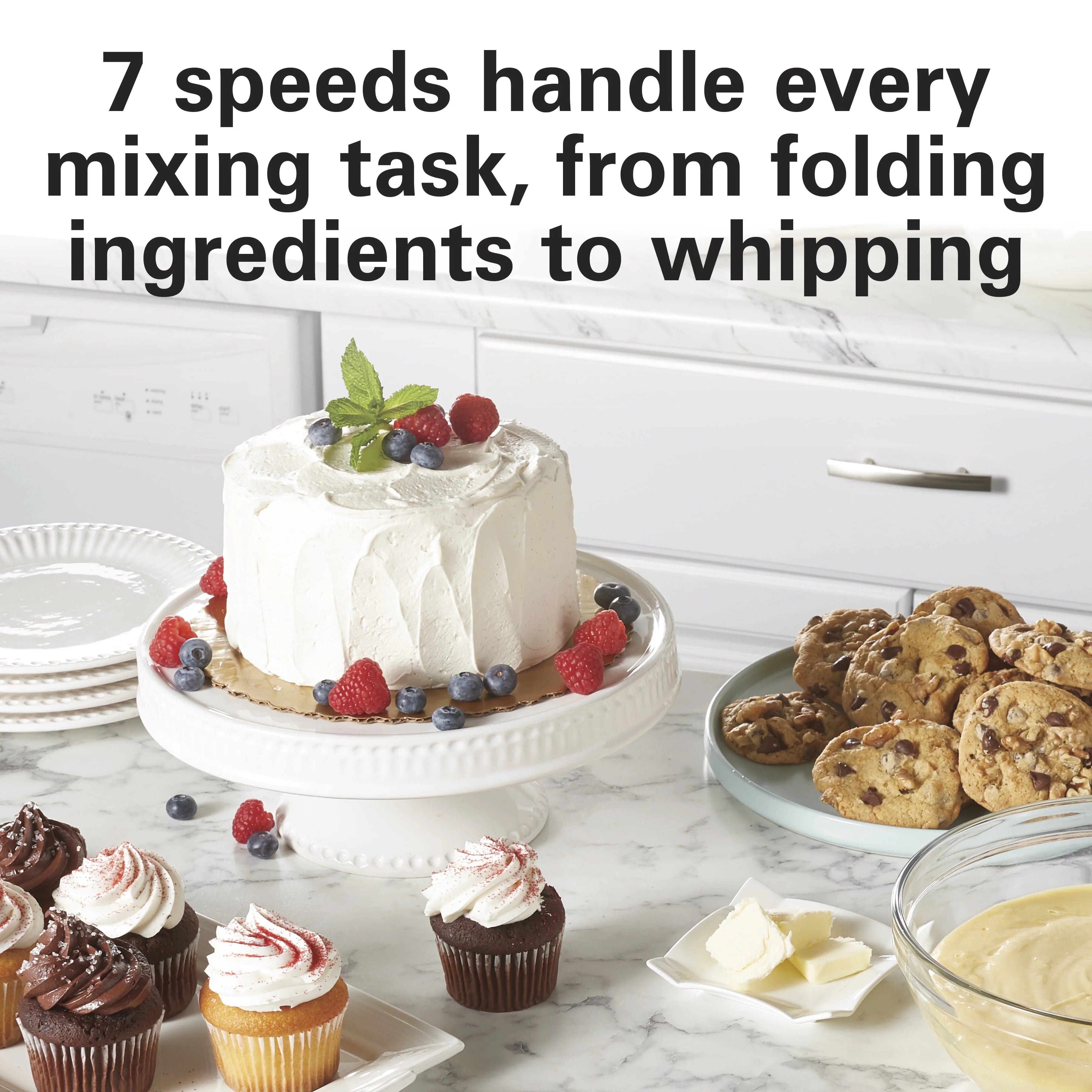 Electric Stand Mixer, 4 Quart Stainless Bowl, 7 Speeds, Tilt-Head Z2810