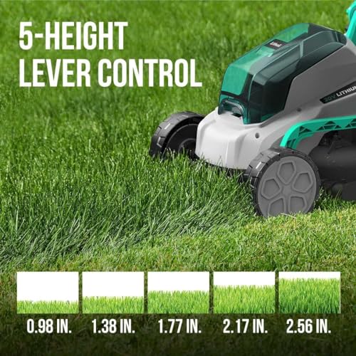 13" Cordless Lawn Mower for Garden, Yard and Farm N9391