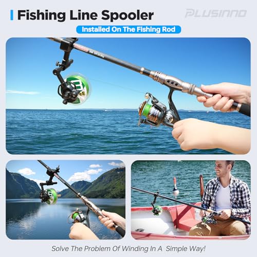Fishing Line Spooler for Reels, Unwinding Function, Works with Spinning & Cast Reels A734