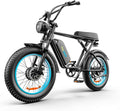2000W Dual Motor Ebike 34MPH Uphill 45° Slope, Electric Bike for Adults 23Ah, 20" Fat Tire Dual Motor Electric Bike Full Suspension & Hydraulic Disc Brake, Long Range 75 Miles(Blue)