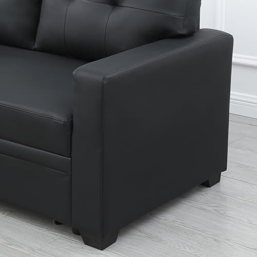 4-in-1 Convertible L Shaped Couch with Pull Out Bed and Storage Z983