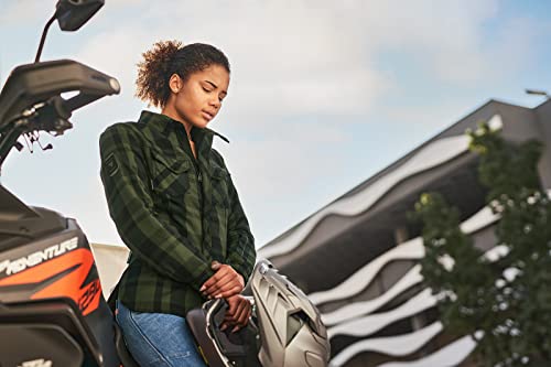 Women's Armored Plaid Motorcycle Flannel Jacket Z964974