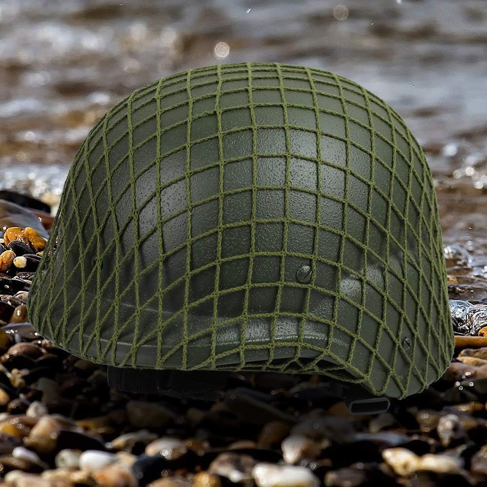 Green Helmet Net, Army Helmet Nylon Camouflage Net with Elastic Band U891