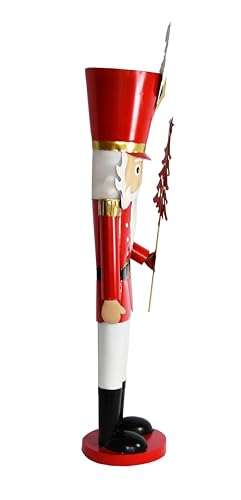 Giant Hand-Painted Red Christmas Nutcracker Soldier Ornament on Stand T877