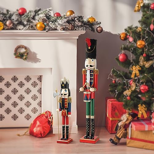 Wooden Nutcracker Decoration 42 Inch Christmas Indoor Outdoor C418758