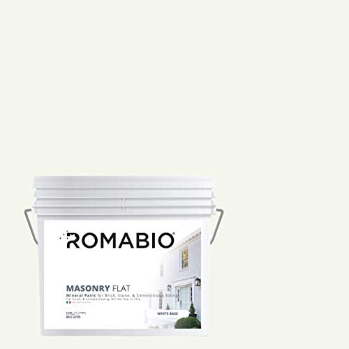 Mineral-Based Masonry Paint for Brick, Stone, and Stucco, White, 15 Liter G6487