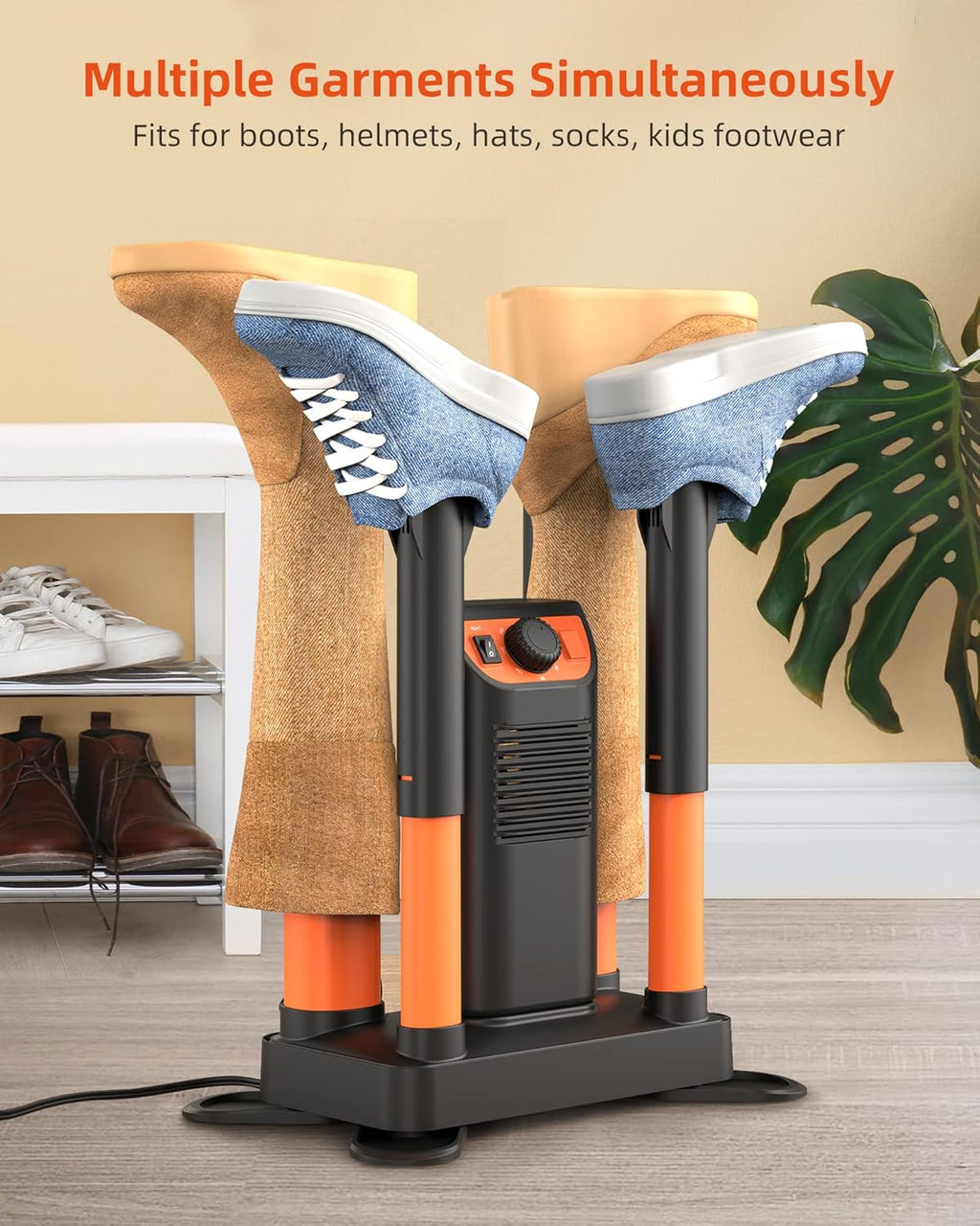 Boot Dryer for Shoes, Gloves & Helmets with Heat Blower and Timer A8678