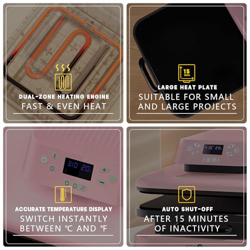 Auto Heat Press Machine for T Shirts 15x15 with Auto Release S5001