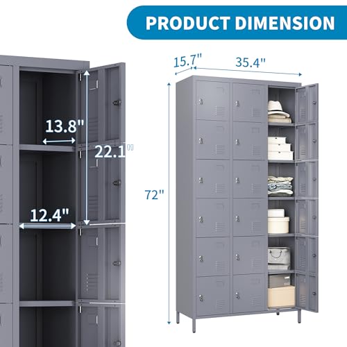 Steel Lockers for Employees, Lockable Storage Cabinet with Assembly X270