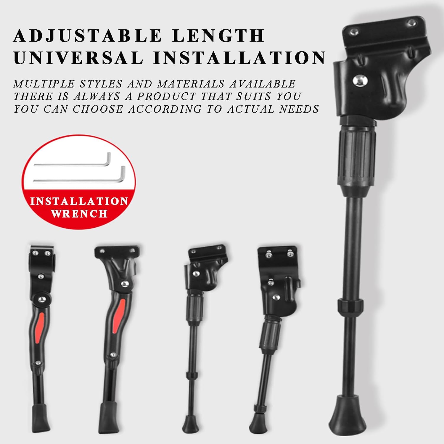 Adjustable Bike Kickstand for 22-27.5 Inch Bikes C48246