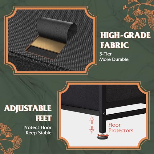 9-Drawer Fabric Storage Tower for Bedroom, Closet, Tall Chest Organizer with Steel Frame R839993
