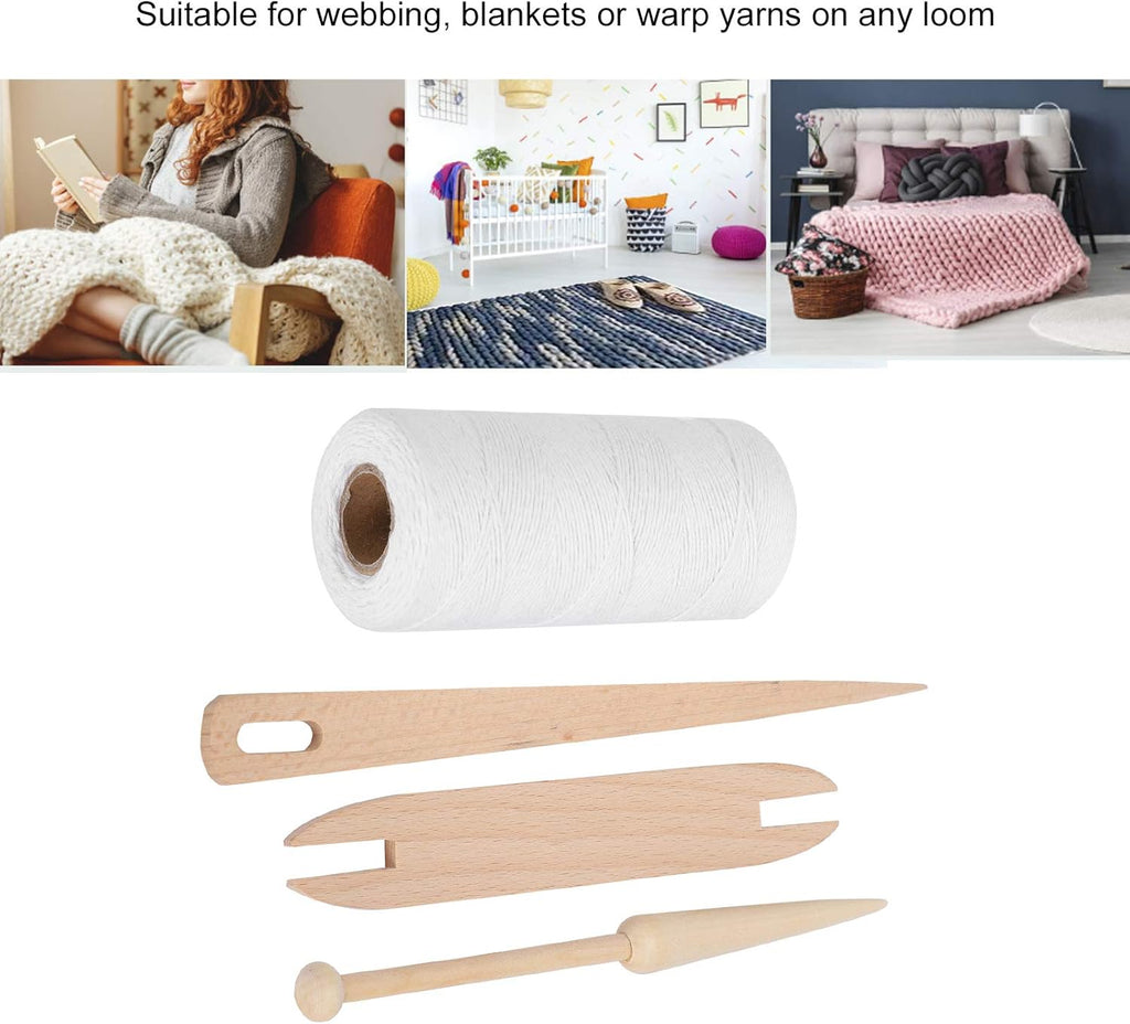 Cotton Warp Thread for Lap Loom Weaving with Wooden Shuttle V3960