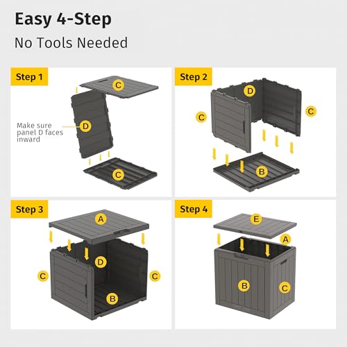 Outdoor Storage Box 31 Gallon Waterproof Resin Deck Box V3075