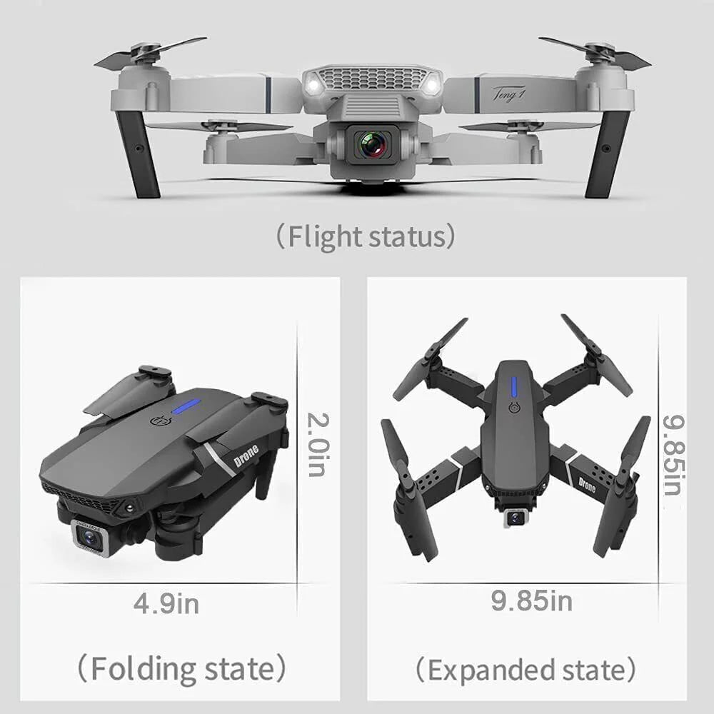 4K HD Wide Angle Camera FPV Drone Dual Camera Quadcopter O6402