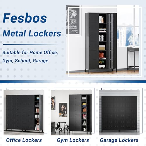 3-Door Blue Steel Storage Locker for Office, School, Gym C68898