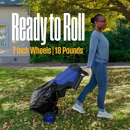 Corded Electric Mulcher Chipper Shredder with 12 Gallon Collection Bag F121