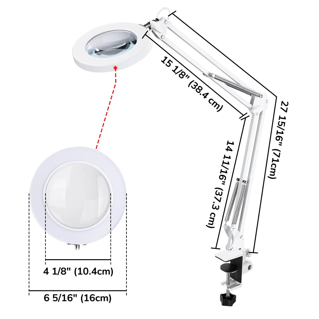 LED Magnifying Lamp with Clamp Adjustable Arm U5060