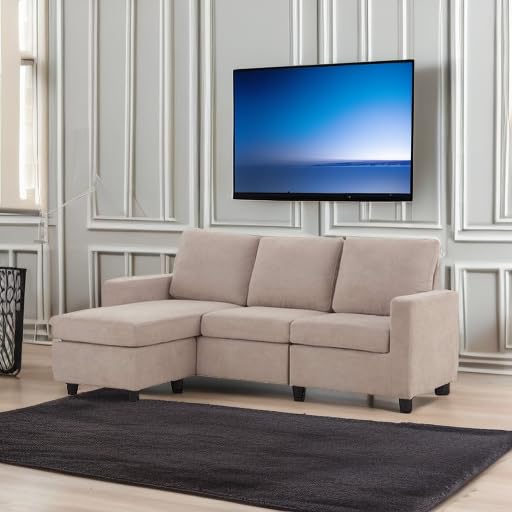 Convertible Sectional Sofa L Shaped Couch with Reversible Chaise U238492